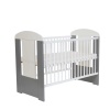 Kinderbett 120x60 Greystars Grau mit Matratze und Bettkasten