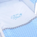 LCP Kids Kinderbett Prinz Blau 120x60 cm mit Bettwäscheset