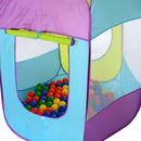 Pop Up Spielzelt 6 seitig Kinder Spielhaus Bällebad mit 100 Bällen
