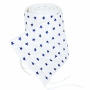 Baby Bettnestchen STARS 420x30 cm weiss & blaue Sterne