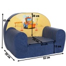 Mini Sessel Baustelle blau