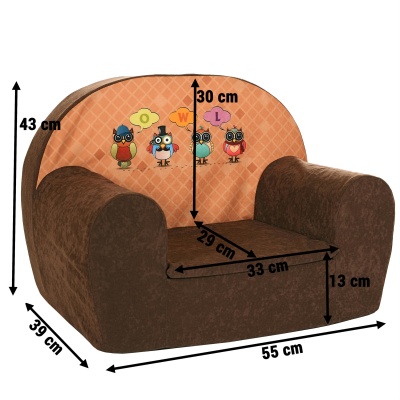 Mini Sessel Eulen braun