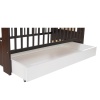 Kinderbett 120x60 Bär Braun mit Matratze und Bettkasten
