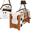 LCP Kids Kinderbett Elefant Braun 120x60 cm mit Bettwäscheset und Bettkasten